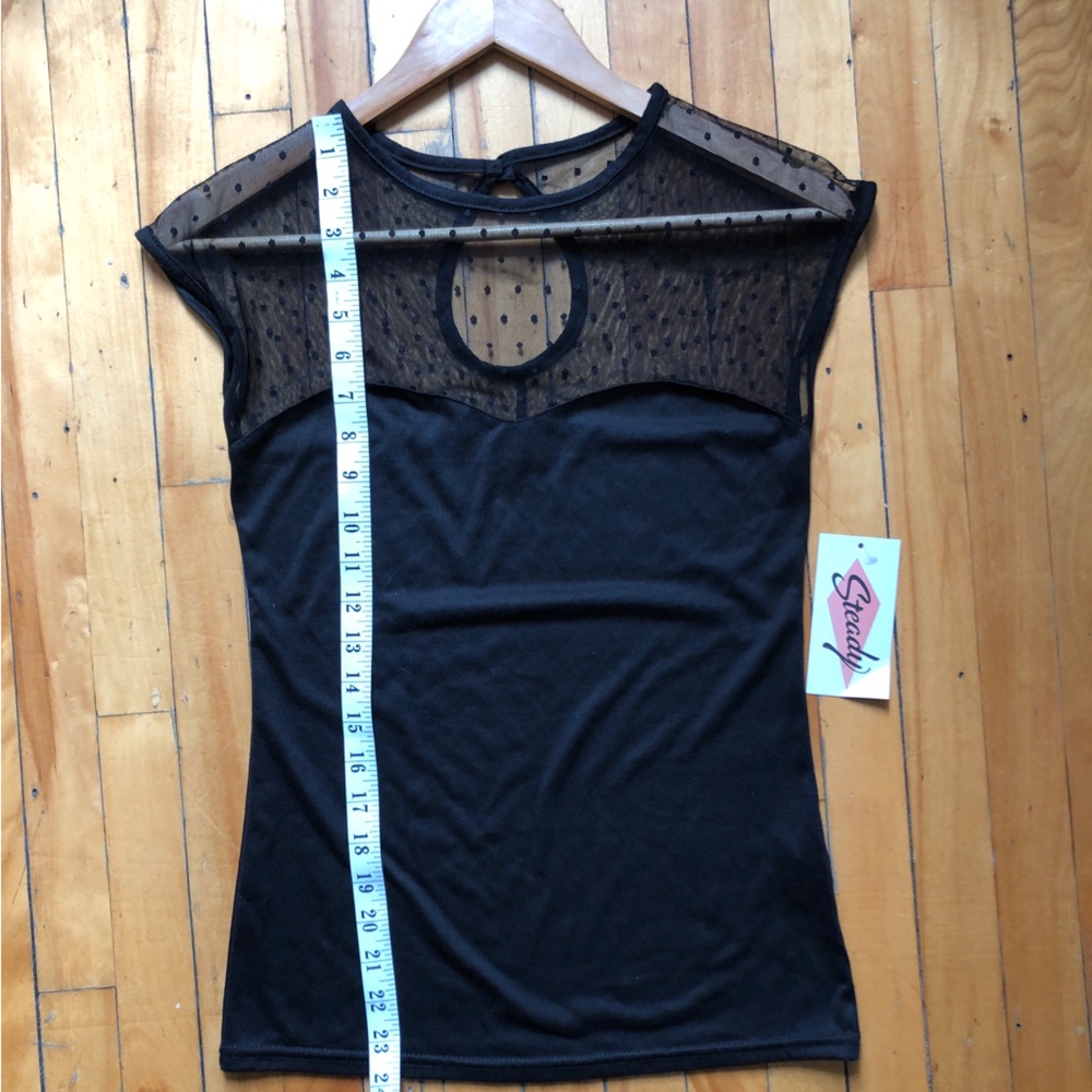 NWT Small/Medium Rocksteady Miss Fancy Top Retro Pinup Rockabilly Goth Modcloth - Picture 6 of 8
